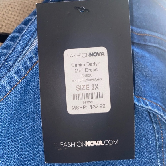 Fashion Nova Denim Darlyn Mini Dress - Picture 3 of 3